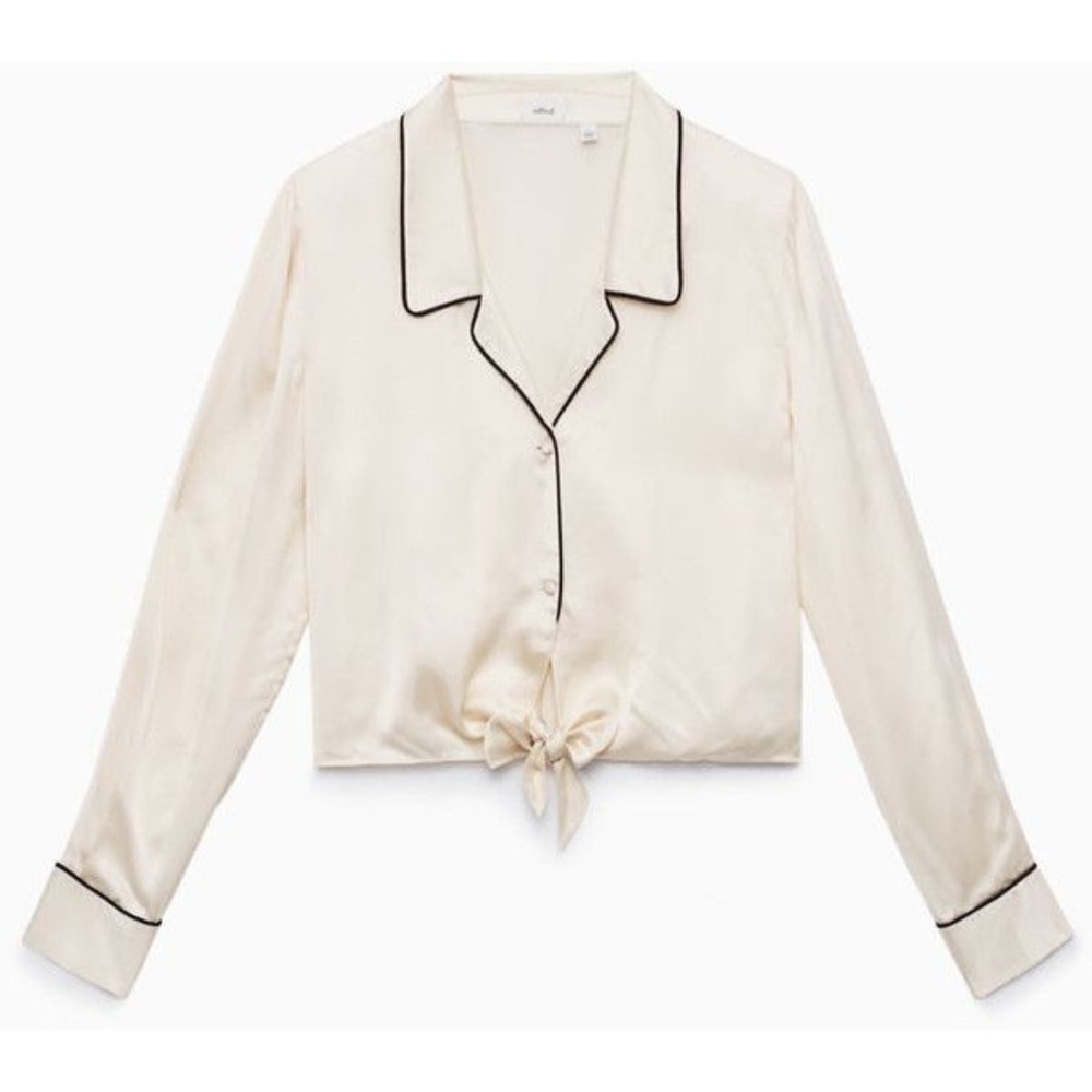Aritzia Peaufiner Tie-Front Blouse
